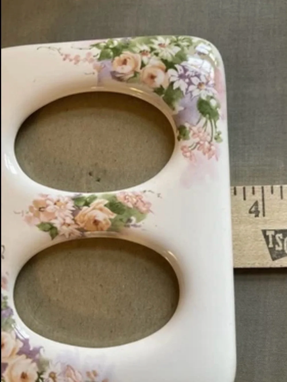 Vintage Porcelain Floral Picture Frame Ovals Shabby Chic Cottagecore